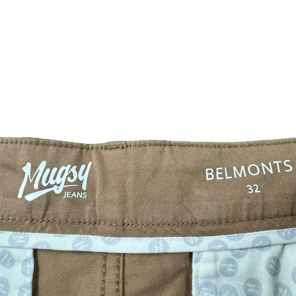 Mugsy Belmonts Mens Brown Performance Chino Shorts 32 7in Inseam K6CNBG